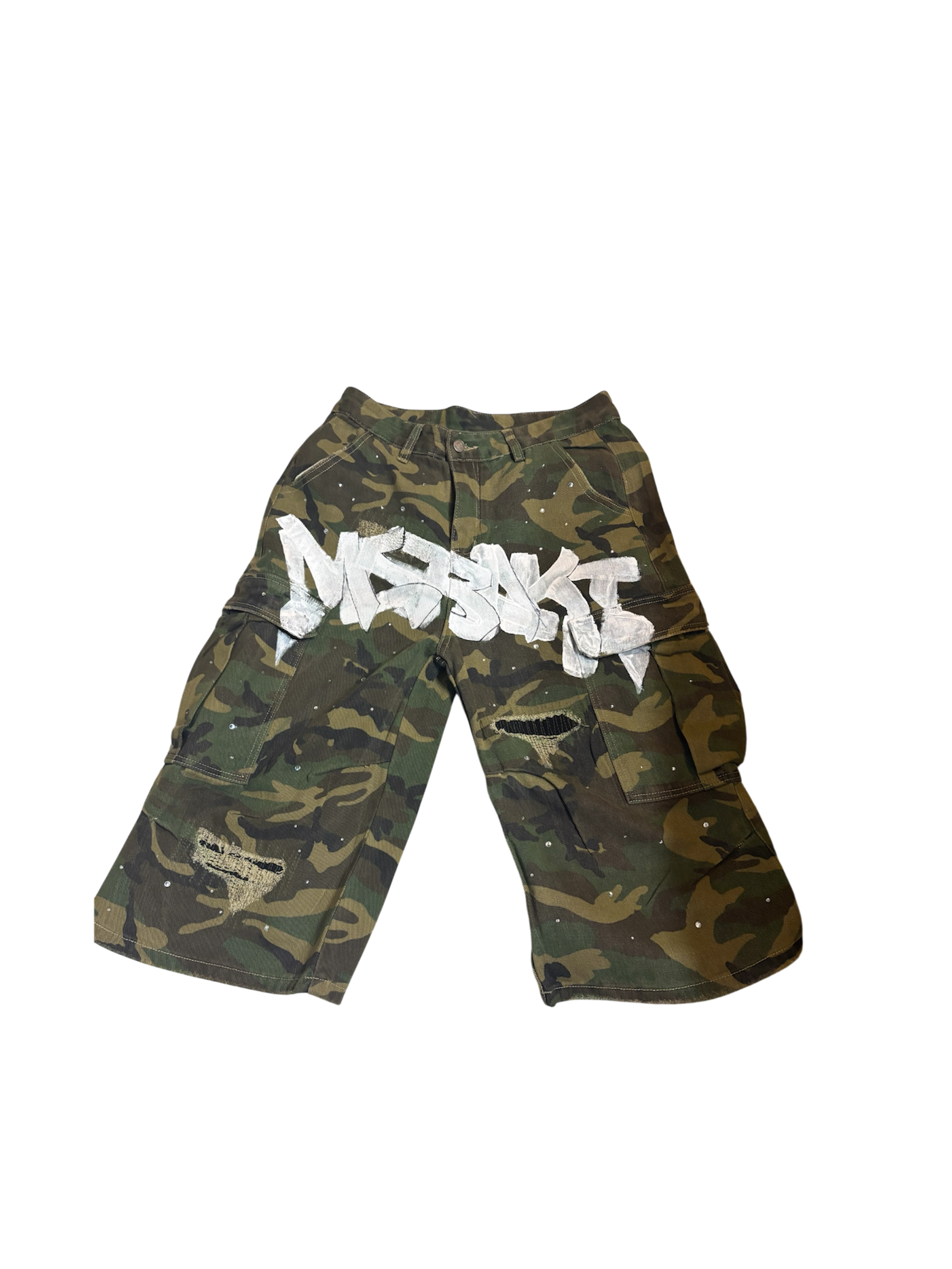 Meraki camo green jorts